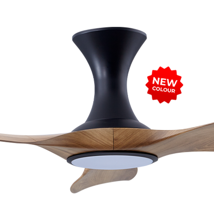 EFENZ Isaac 523 52 inch ceiling fan, Black Caramel limited edition, hugger mount, with Samsung LED