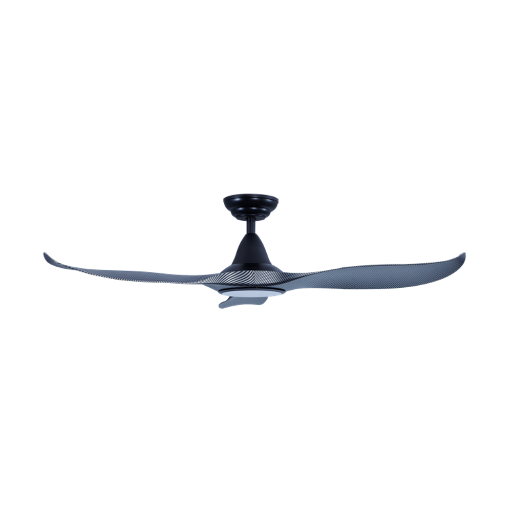 EFENZ Isaac 523 52 inch ceiling fan, Black Carbon Fiber limited edition, downrod mount, with Samsung LED