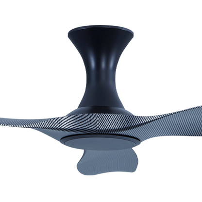EFENZ Isaac 523 52 inch ceiling fan, Black Carbon Fiber limited edition, hugger mount, no light