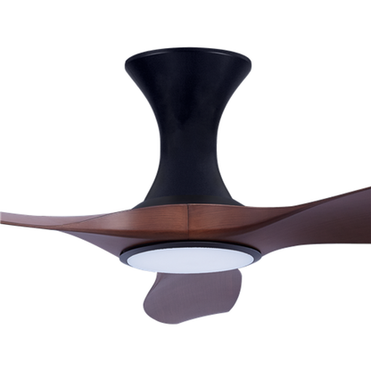 EFENZ Isaac 523 52 inch ceiling fan, Black Dutch Cocoa limited edition, hugger mount, with Samsung LED