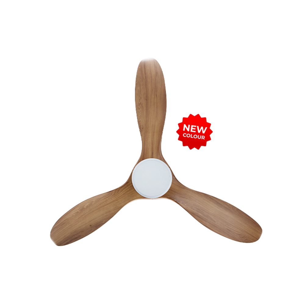 EFENZ Isaac 523 52 inch ceiling fan, White Caramel limited edition, downrod mount, no light