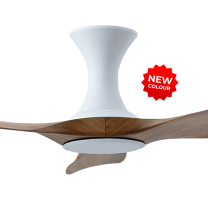 EFENZ Isaac 523 52 inch ceiling fan, White Caramel limited edition, hugger mount, no light