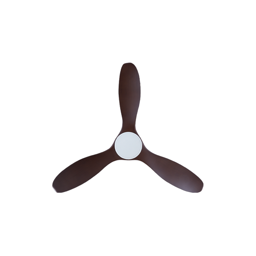 EFENZ Isaac 523 52 inch ceiling fan, White Dutch Cocoa limited edition, downrod mount, no light
