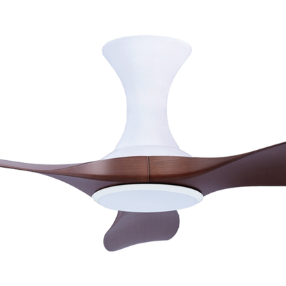 EFENZ Isaac 523 52 inch ceiling fan, White Dutch Cocoa limited edition, hugger mount, with Samsung LED