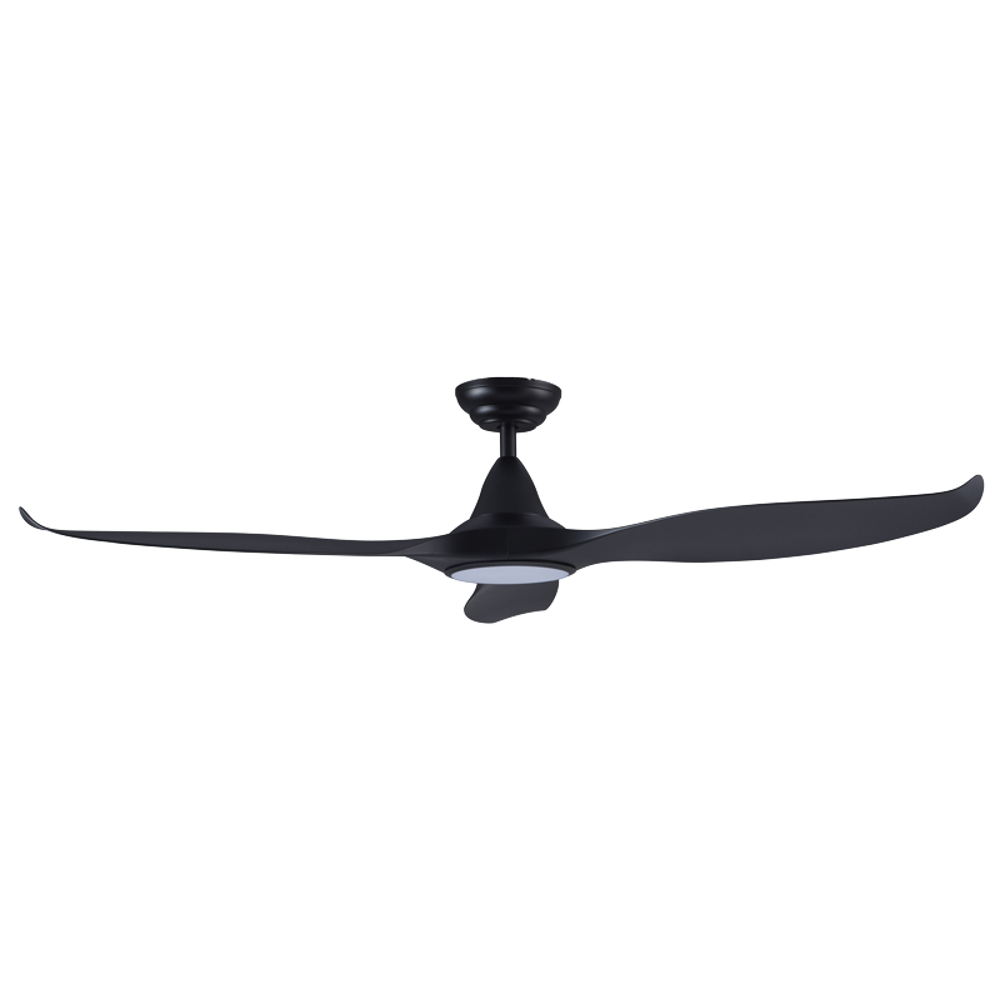 EFENZ Tiffany 603 60 inch ceiling fan, Black, downrod mount, with Samsung LED