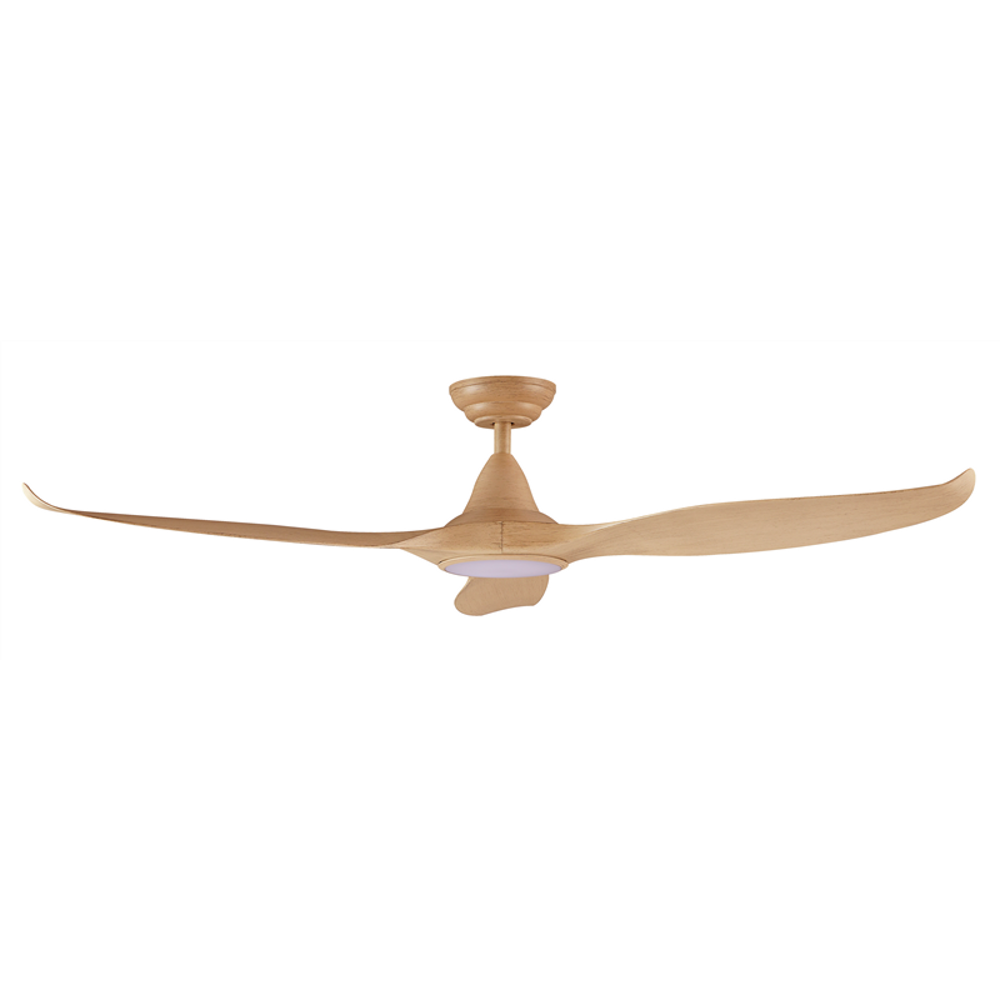 EFENZ Tiffany 603 60 inch ceiling fan, Honey Maple Wood, downrod mount, with Samsung LED