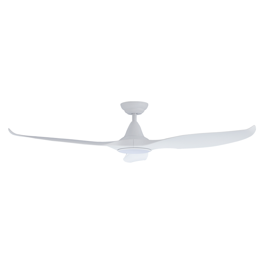 EFENZ Tiffany 603 60 inch ceiling fan, White, downrod mount, with Samsung LED