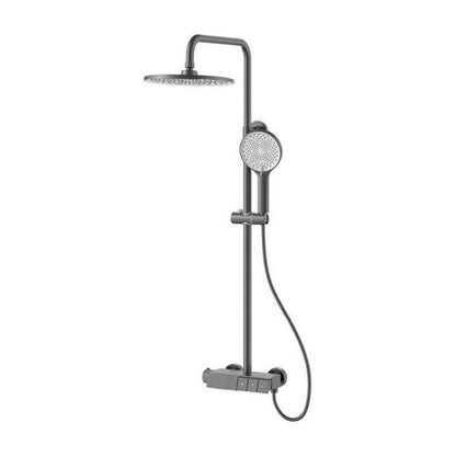 ent Cool Thermostatic 3-Way Rainshower Set 43560, Gun Metal