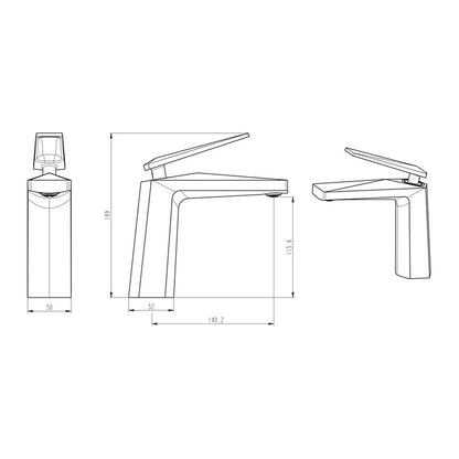 ent King Basin Mixer 16520 dimensions