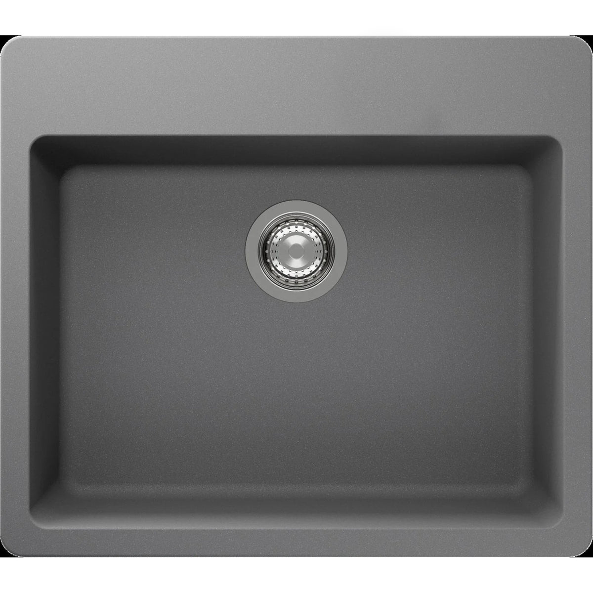 ent Signature Series Single Bowl Granite Sink #S3 Undermount Pebble Grey
