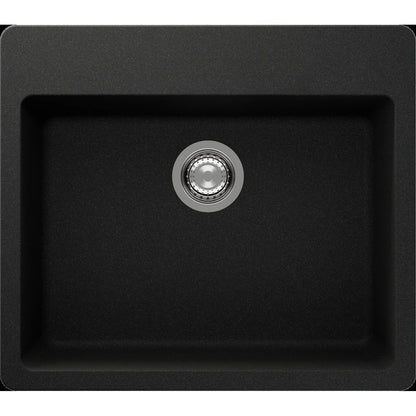 ent Signature Series Single Bowl Granite Sink #S3 Undermount Slate Black