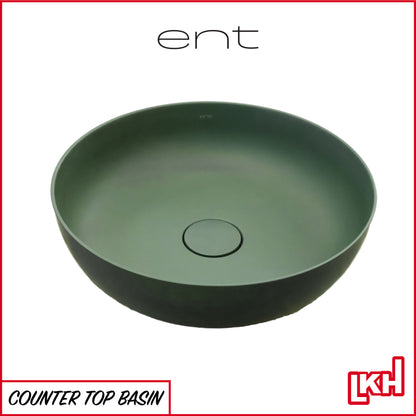 ent Signature Series Counter Top Basin #B2 Matte Chrome Green