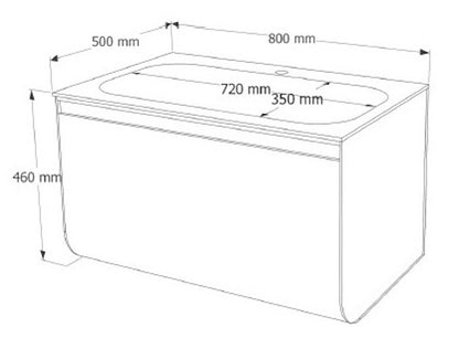 E+NT LD-3818 80cm Stainless Steel Basin Cabinet (Grey)