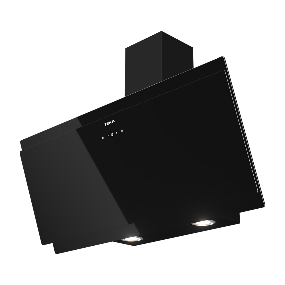 Teka DVS 90 AD 90cm Vertical Black Glass Chimney Hood