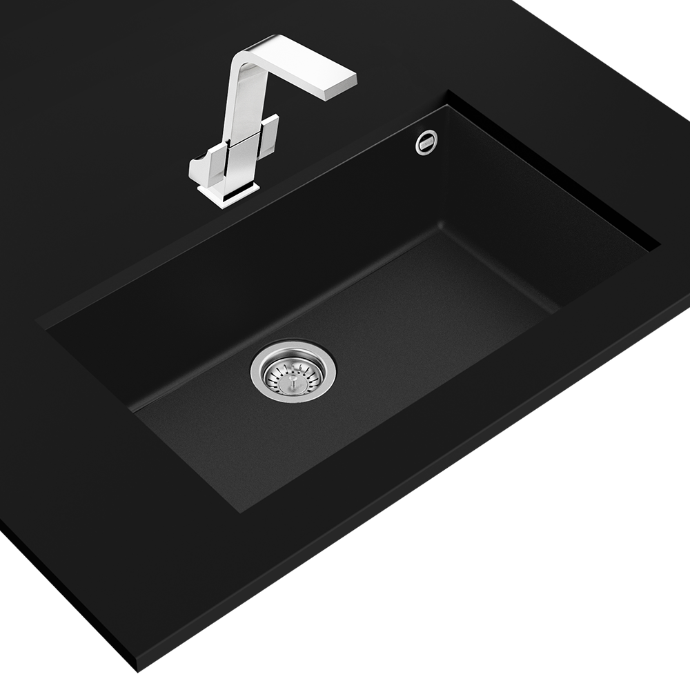 Teka Square 72.40 TG Undermount Single Bowl Tegranite+ Sink (Black)