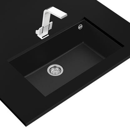 Teka Square 72.40 TG Undermount Single Bowl Tegranite+ Sink (Black)