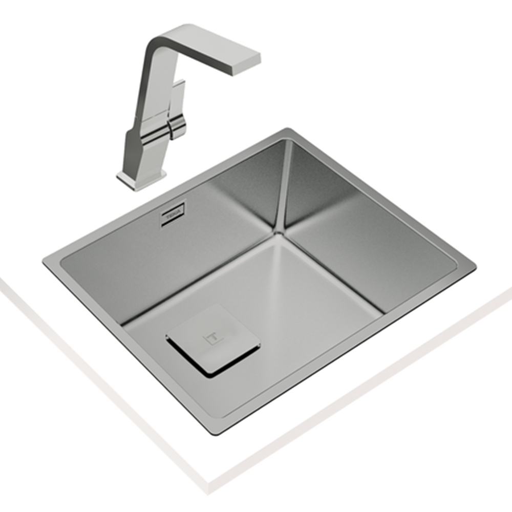 Teka FlexLinea RS15 50.40 3-in-1 Single Bowl Stainless Steel Sink