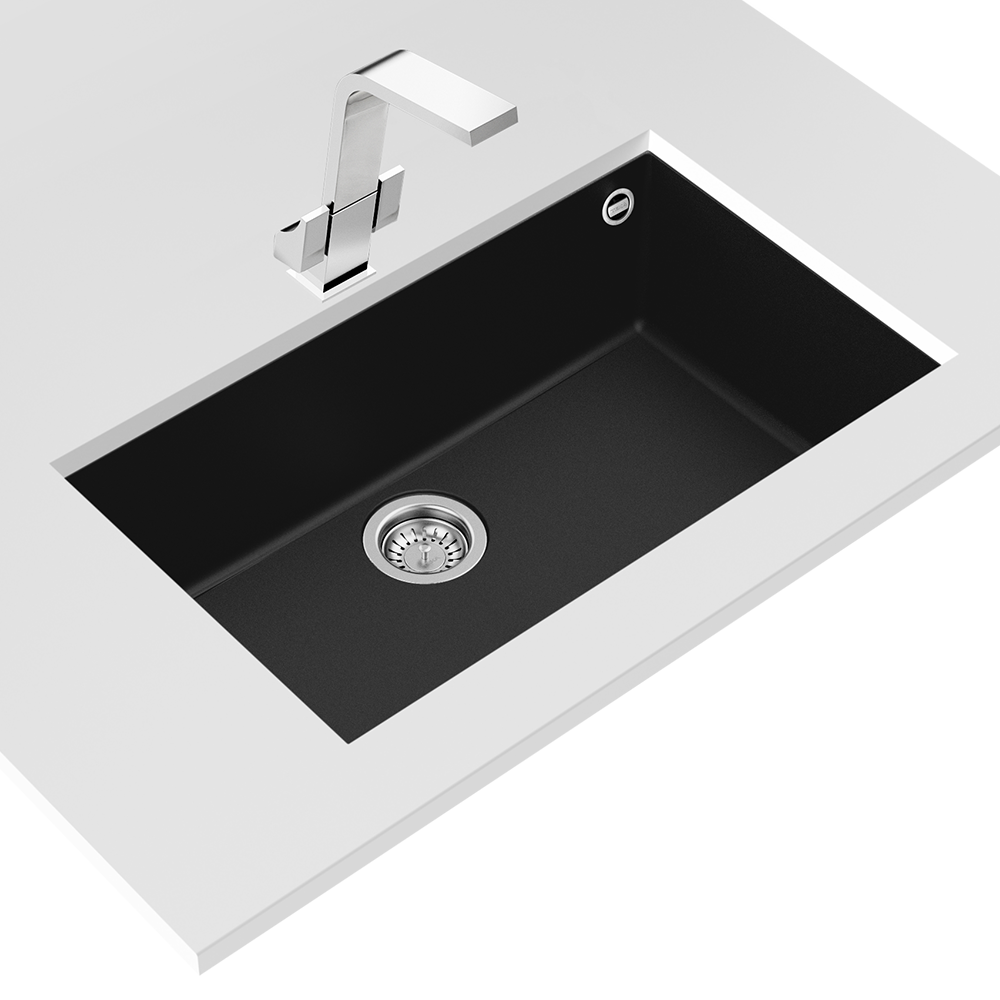 Teka Square 72.40 TG Undermount Single Bowl Tegranite+ Sink (Black)