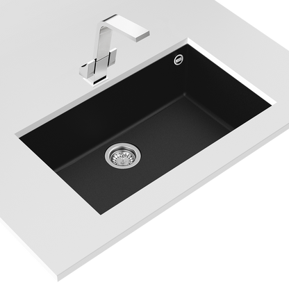 Teka Square 72.40 TG Undermount Single Bowl Tegranite+ Sink (Black)