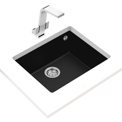 Teka Square 50.40 TG Undermount Single Bowl Tegranite+ Sink (Black)