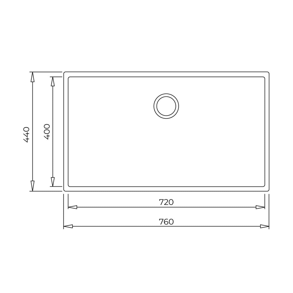 Teka Square 72.40 TG Undermount Single Bowl Tegranite+ Sink (Black)