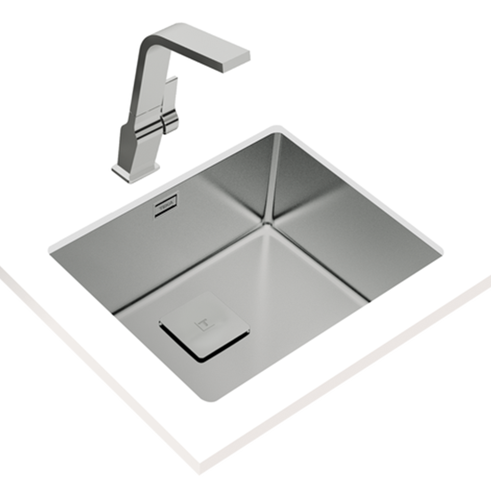 Teka FlexLinea RS15 50.40 3-in-1 Single Bowl Stainless Steel Sink