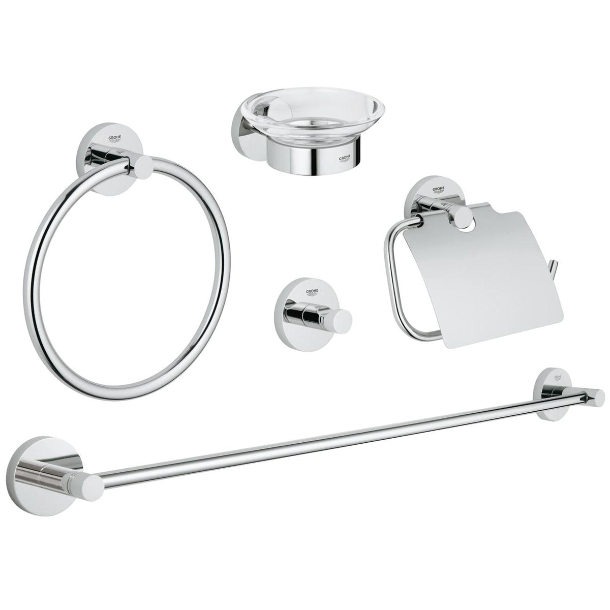 GROHE Essentials Master Bathroom Accessories Set 5-in-1 40344001