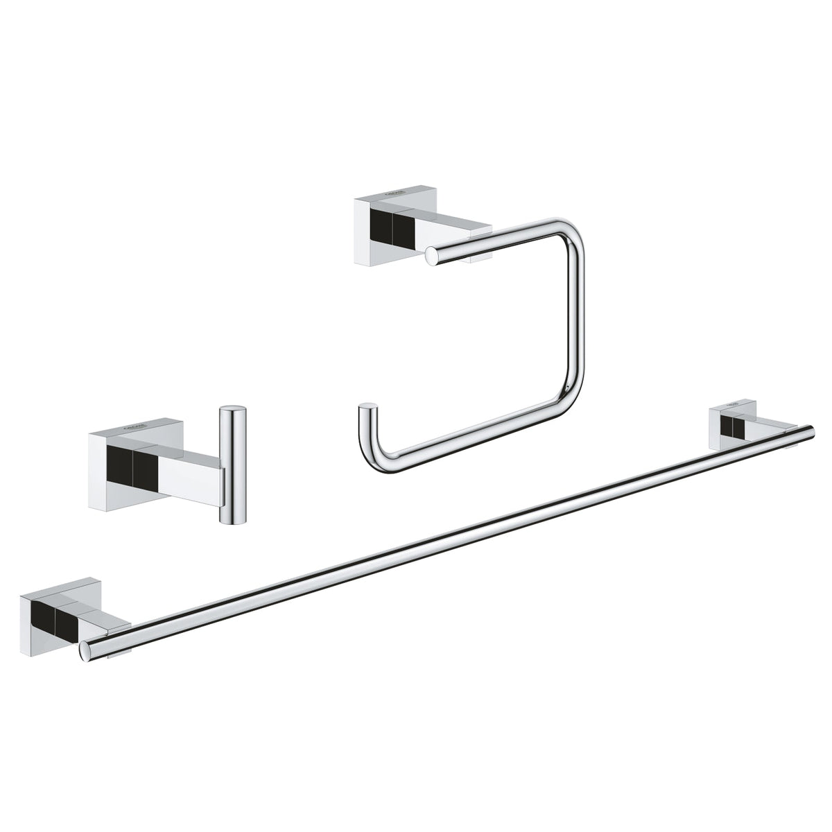 GROHE Essentials Cube Guest Bathroom Accessories Set 3-in-1 40777001