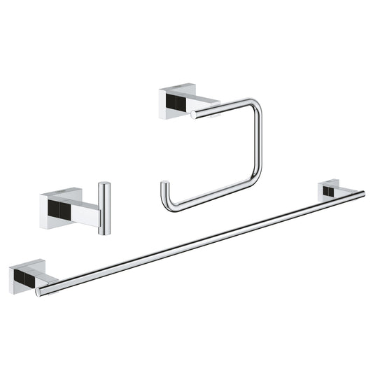 GROHE Essentials Cube Guest Bathroom Accessories Set 3-in-1 40777001