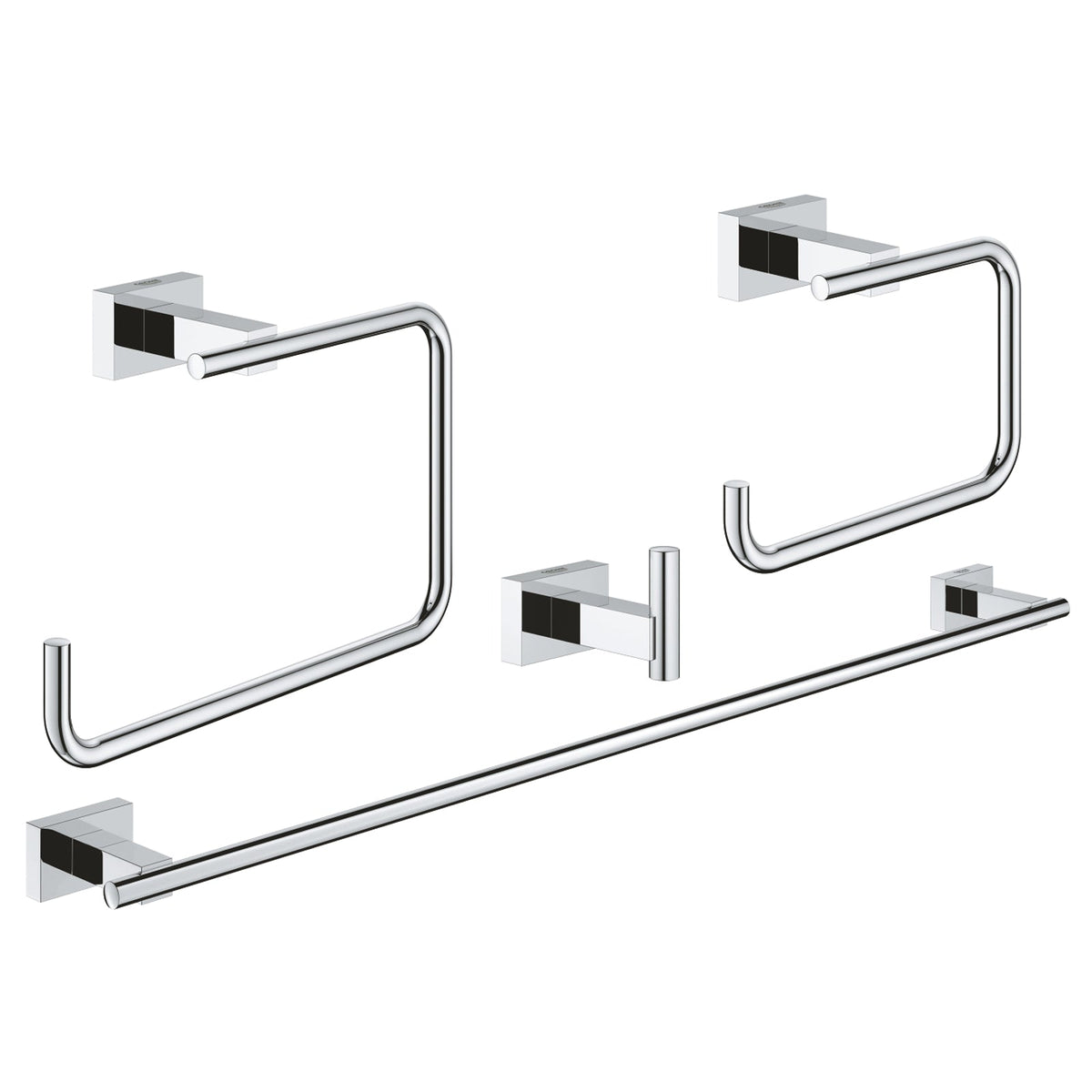 GROHE Essentials Cube Master Bathroom Accessories Set 4-in-1 40778001