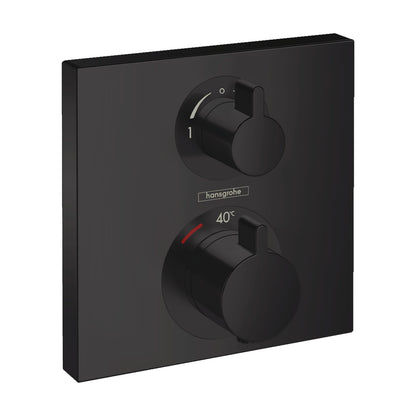 Hansgrohe Ecostat Square Thermostat for Concealed Installation for 2 Functions Matt Black