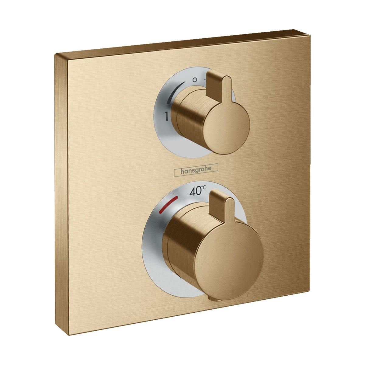 Hansgrohe Ecostat Square Thermostat for Concealed Installation for 2 Functions Brushed Bronze