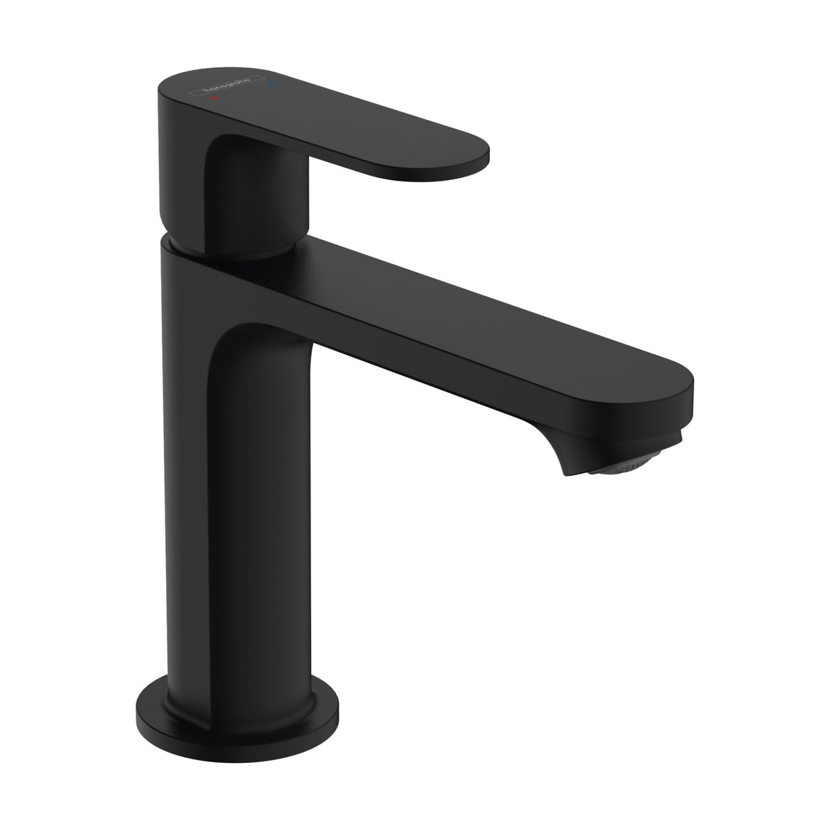 Hansgrohe Rebris S Single Lever Basin Mixer 110 with Push-Open Waste Set Matt Black