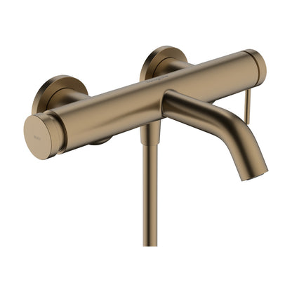 Hansgrohe Tecturis S Single Lever Bath Mixer for Exposed Installation Brushed Bronze