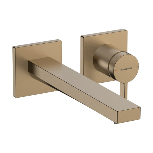 Hansgrohe Tecturis E Single Lever Basin Mixer for Concealed Installation with Spout 225mm Brushed Bronze