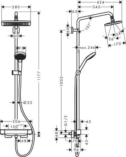 hansgrohe-rainshower-croma-e-26084009-dimensions