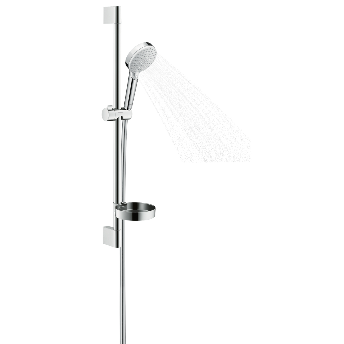 Hansgrohe Crometta Shower Set 100 Vario with Shower Bar 65 cm and Soap Dish 26553400