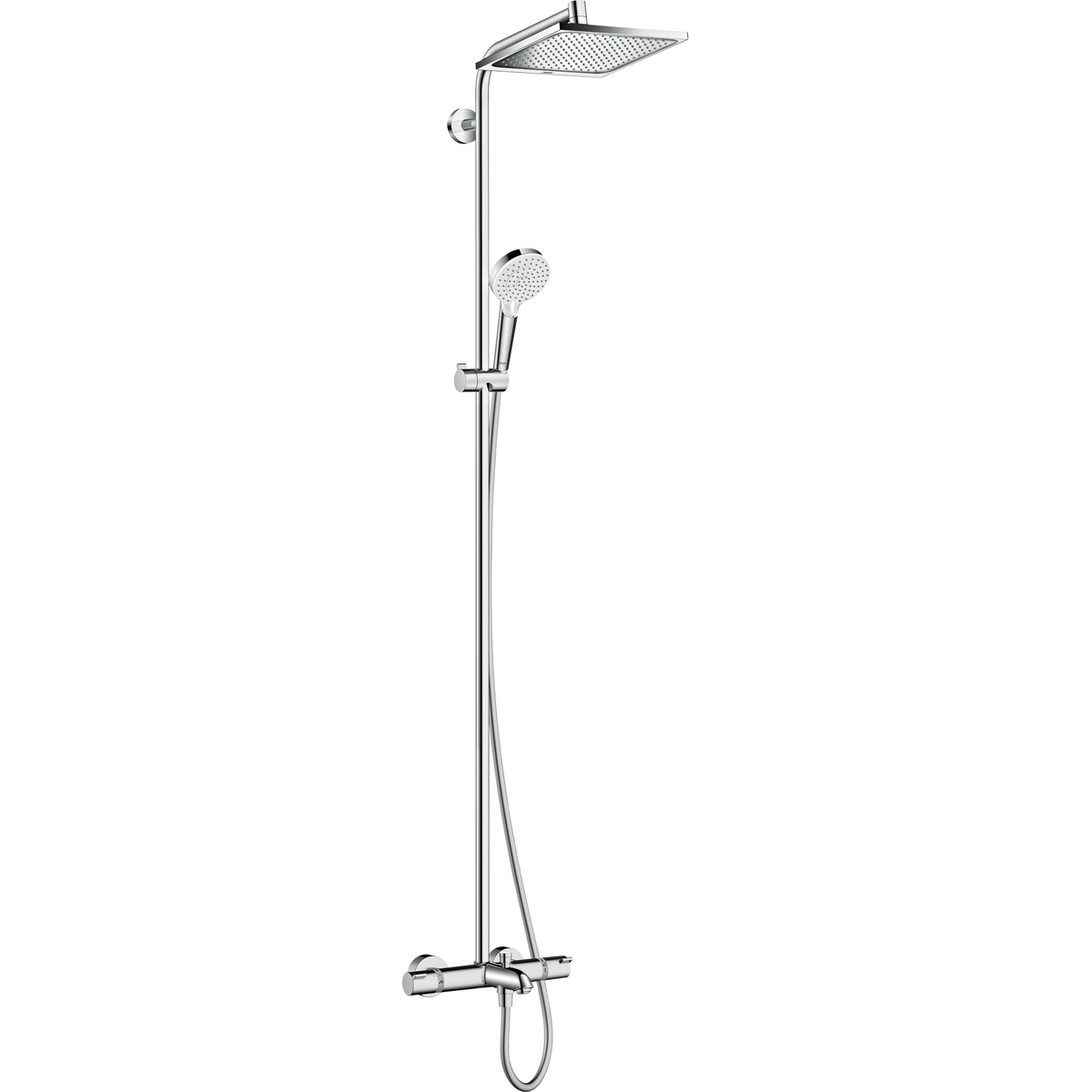 Hansgrohe Crometta E Showerpipe 240 1jet with Bath Thermostat 26244009