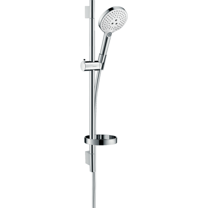 Hansgrohe Raindance Select S Shower Set 120 3jet with Shower Bar 65 cm and Soap Dish White/Chrome