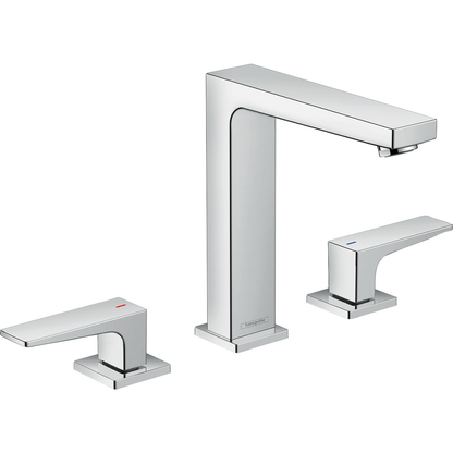 Hansgrohe Metropol 3-Hole Basin Mixer 160 with Lever Handles and Push-Open Waste Set 32589009