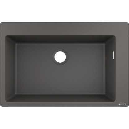 Hansgrohe S51 S510-F660 Built-in Granite Kitchen Sink 660 Stone Grey