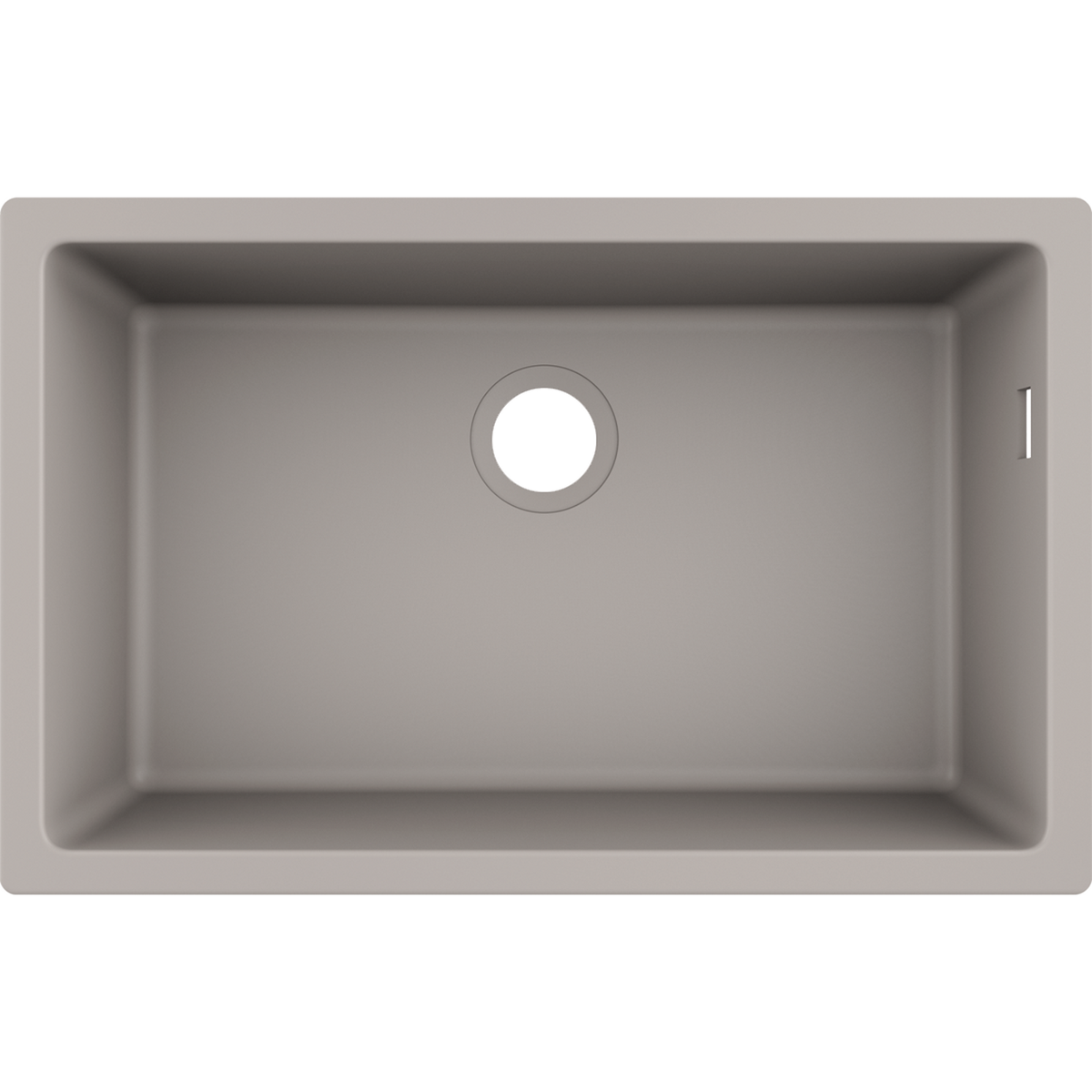 Hansgrohe S51 S510-U660 Undermount Granite Kitchen Sink 660 Concrete Grey
