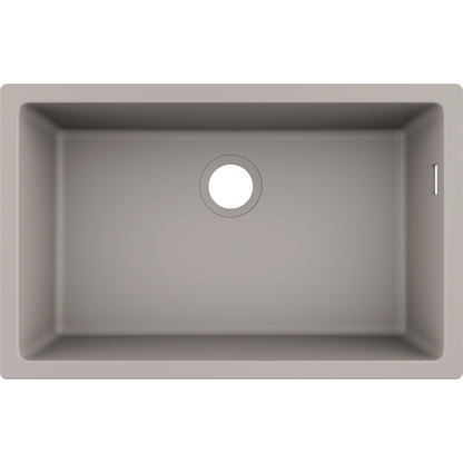 Hansgrohe S51 S510-U660 Undermount Granite Kitchen Sink 660 Concrete Grey