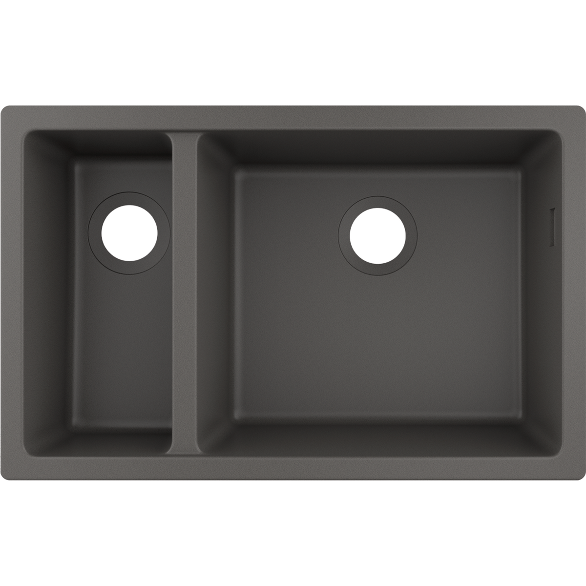 Hansgrohe S51 S510-U635 Undermount Granite Kitchen Sink 180/450 Stone Grey