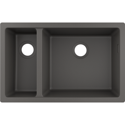 Hansgrohe S51 S510-U635 Undermount Granite Kitchen Sink 180/450 Stone Grey