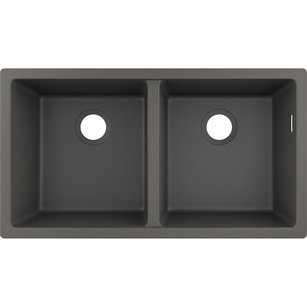 Hansgrohe S51 S510-U770 Undermount Granite Kitchen Sink 370/370 Stone Grey