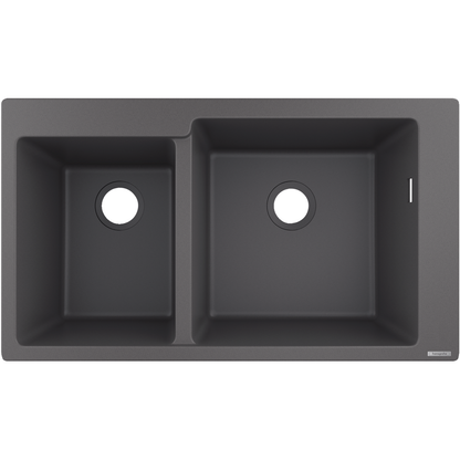 Hansgrohe S51 S510-F760 Built-in Granite Kitchen Sink 305/435 Stone Grey