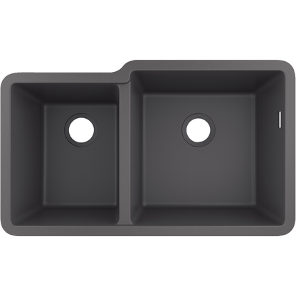 Hansgrohe S51 S510-U760 Undermount Granite Kitchen Sink 305/435 Stone Grey