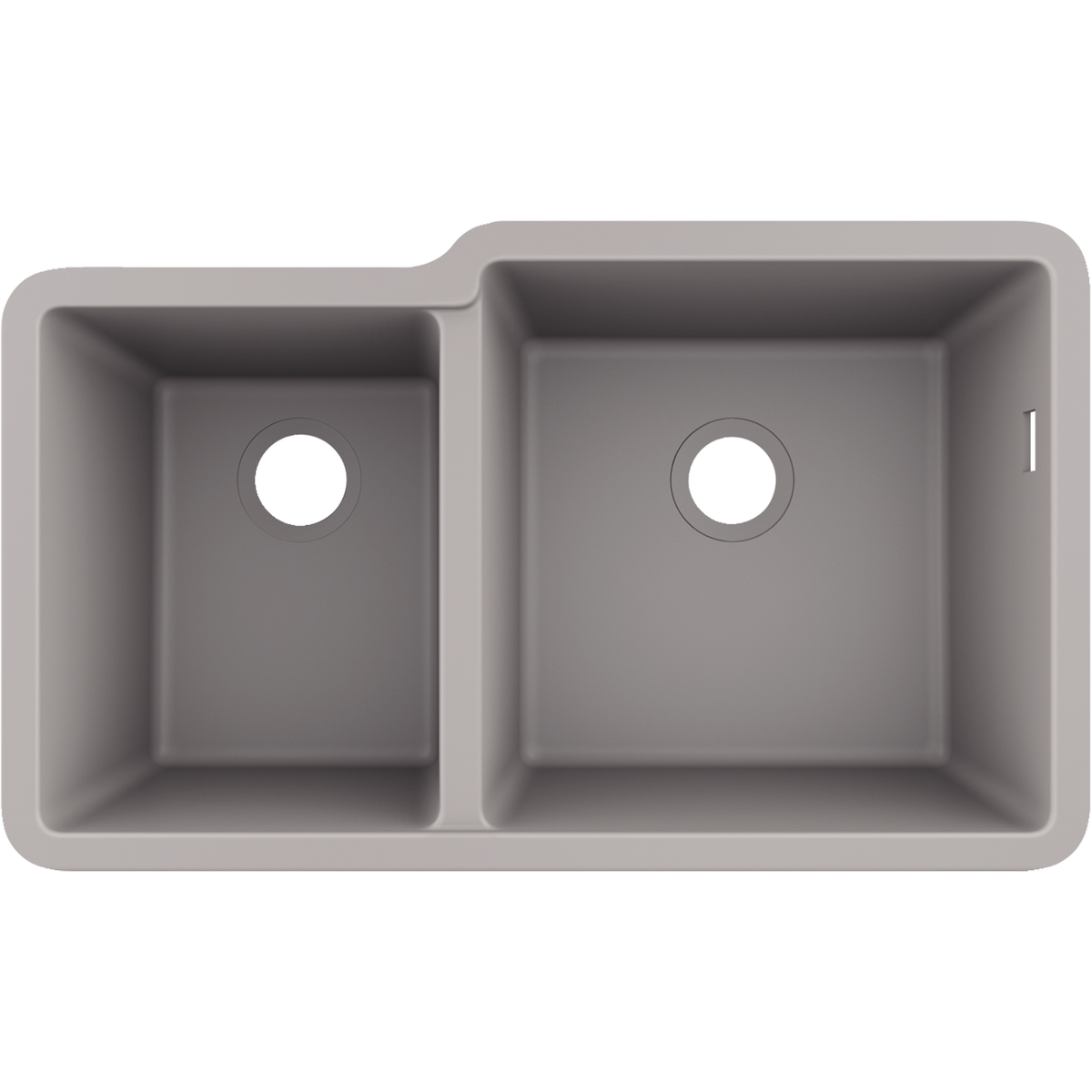 Hansgrohe S51 S510-U760 Undermount Granite Kitchen Sink 305/435 Concrete Grey