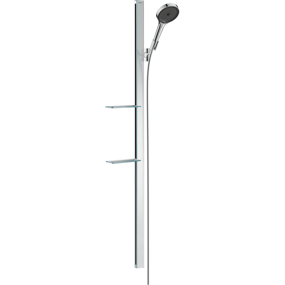 Hansgrohe Rainfinity Shower Set 130 3jet EcoSmart with Shower Bar 150 cm and Shelves 27674000